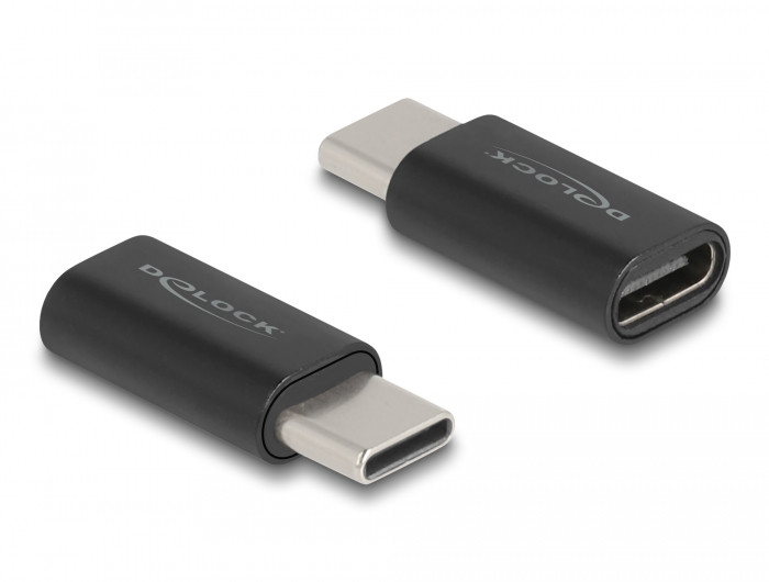 Delock Adapter SuperSpeed USB 10 Gb/s (USB 3.2 Gen 2) USB Type-C dugasz-alj portkímélővel fekete