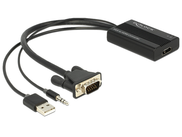 Delock VGA-HDMI adapter audió funkcióval