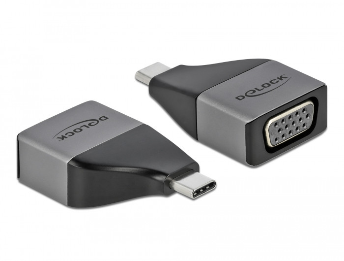 Delock USB Type-C adapter VGA (DP Alt Mode) 1080p kompakt kialakítású