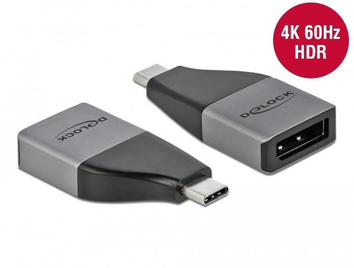 Delock USB Type-C adapter DisplayPort (DP Alt Mode) 4K 60 Hz kompakt kialakítású