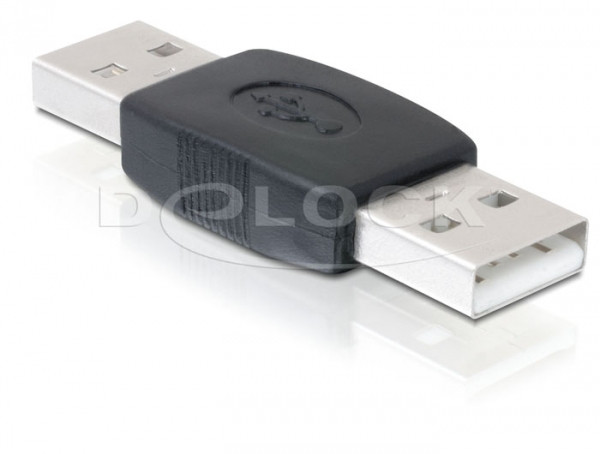 Delock Adapter nemváltó USB-A apa - USB-A apa