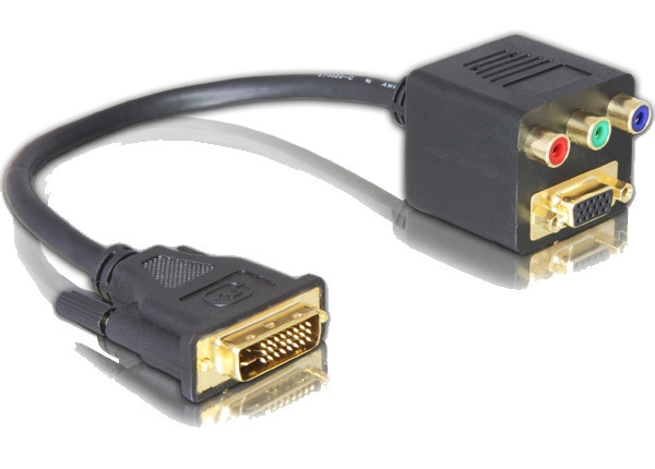 Delock Adapter DVI29 apa VGA + 3xCinch anyára