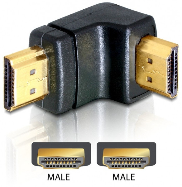 Delock adapter HDMI apa > HDMI apa 90 le