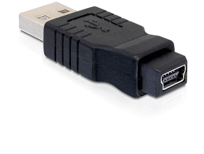 Delock Adapter nemváltó mini USB-B 5-tűs anya USB-A apa