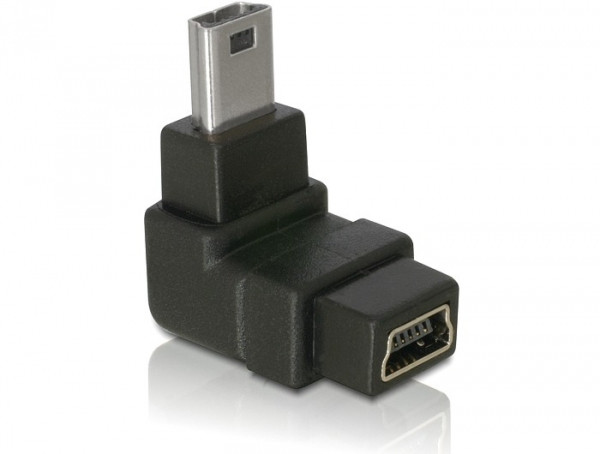 Delock Adapter USB-B mini 5tűs apa/anya 90 derékszögű USB-B mini 5tűs adapter