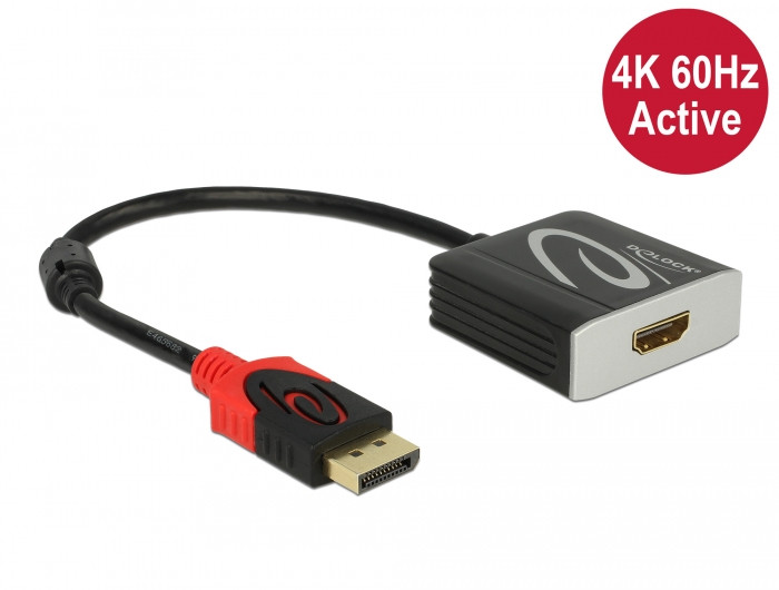 Delock Aktív DisplayPort 1.4 - HDMI átalakító 4K 60 Hz (HDR)