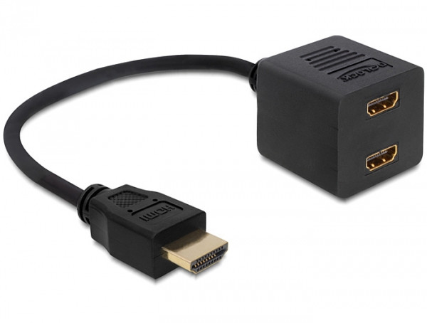 Delock adapter HDMI nagysebességű Ethernet 1x apa > 2x anya