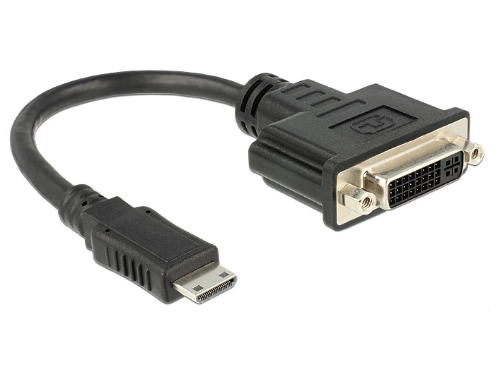 Delock HDMI mini-C dugó - DVI 24+5 pol. aljzat átalakító, 20 cm kábel