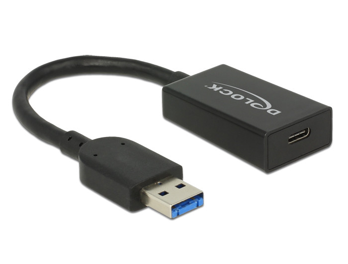 Delock Átalakító USB 3.1 Gen 2 A-típusú csatlakozódugó > USB Type-C típusú csatlakozóhüvely, aktív