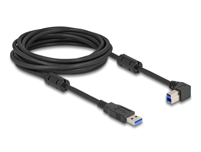 Delock USB 5 Gbps kábel A-típusú apa - B-típusú apa 90 jobbra hajlítva 5 m