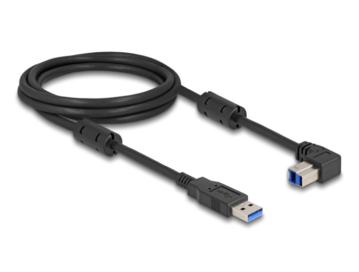 Delock USB 5 Gbps kábel A-típusú apa - B-típusú apa 90 lefelé néző csatlakozóapaval 2 m