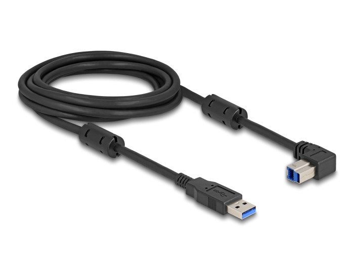 Delock USB 5 Gbps kábel A-típusú apa - B-típusú apa 90 lefelé néző csatlakozóapaval 3 m