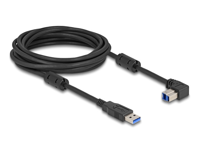 Delock USB 5 Gbps kábel A-típusú apa - B-típusú apa 90 lefelé néző csatlakozóapaval 5 m