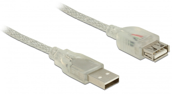 Delock USB 2.0-s bővítőkábel A-típusú csatlakozódugóval > USB 2.0-s, A-típusú csatlakozóhüvellyel, 0