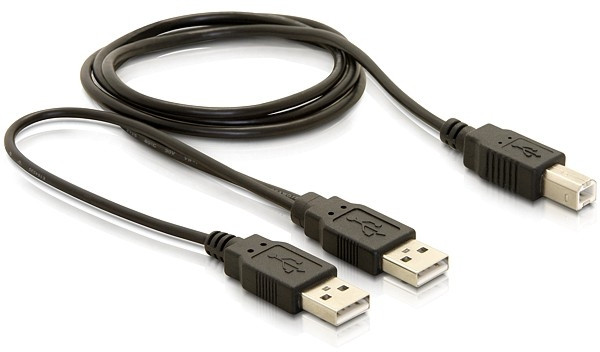 Delock USB 2.0-B USB-A hálózati + hálózati/adat kábel