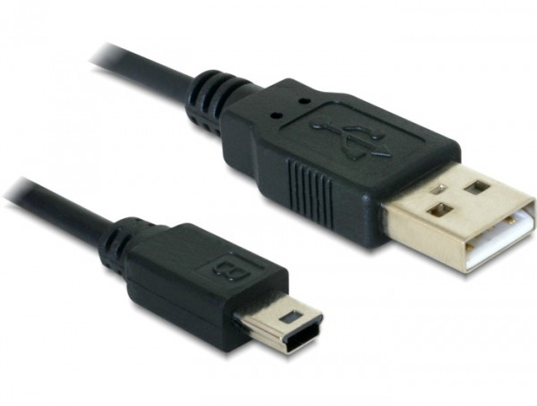 Delock USB 2.0-A USB Mini-B 5 tűs, 0,70 m (apa/apa) kábel