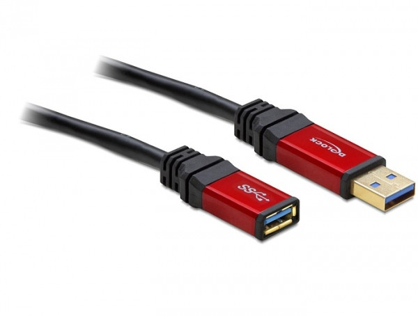 Delock USB 3.0-A apa / anya hosszabbító prémium kábel, 2 m