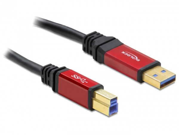 Delock USB 3.0-A > B apa / apa, 3 m prémium kábel