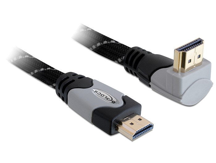 Delock High Speed HDMI-kábel típusú Ethernet HDMI A dugós > HDMI A dugós derékszögű 4K 1 m