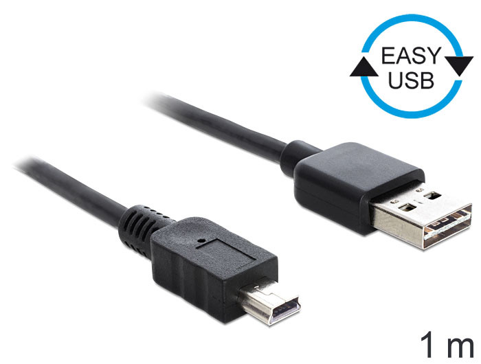 Delock EASY-USB 2.0 -A apa > USB 2.0 mini apa kábel, 1 m