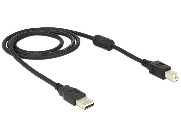 Delock USB2.0 kábel A-tip. dugó > B-tip dugó csatlakozókkal, 1m