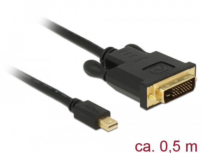 Delock Kábel mini Displayport 1.1 dugó > DVI 24+1 dugó 0,5 m