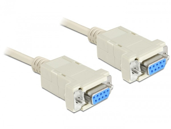 Delock soros null modem kábel, 9 pin anya / anya, 3 m