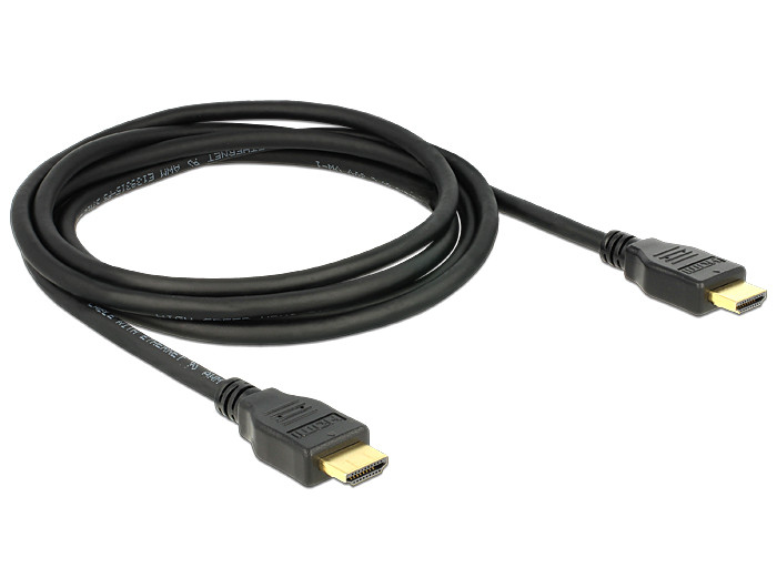 Delock nagy sebességű HDMI Ethernet kábel HDMI A apa > HDMI A apa 4K 2 m