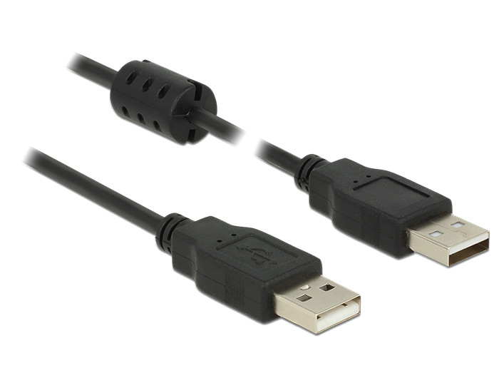 Delock USB 2.0-s kábel A-típusú csatlakozódugóval > USB 2.0-s, A-típusú csatlakozódugóval, 2,0 m, fe