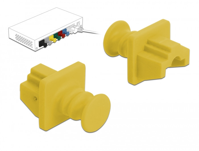 Delock Porvédő az RJ45 hüvely, 10 darab sárga