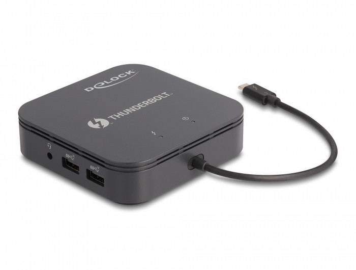 Delock Thunderbolt 3 Mini-dokkoló állomás 8K - DisplayPort / HDMI / USB / LAN / Audio / PD 3.0