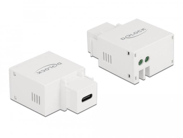 Delock 2,1 A-s, fehér, USB Type-C töltő portos Keystone modul