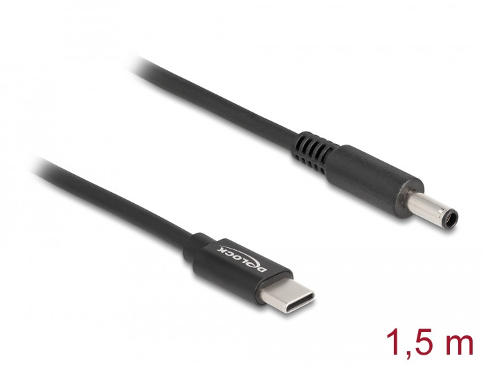 Delock Laptop töltőkábel USB Type-C apa - Dell 4,5 x 3,0 mm apa