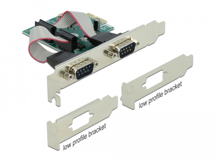 Delock PCI Express Kártya > 2 x RS-232 soros csatlakozó