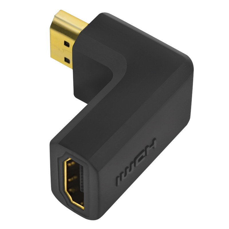 Logilink HDMI adapter, A/M A/F, 90 -os szögben, hosszú, 4K/30 Hz