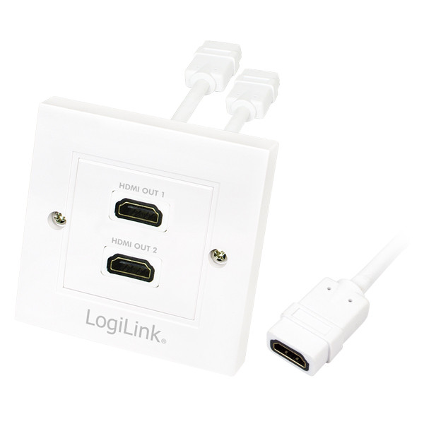 LogiLink HDMI fali lemez 2x HDMI anya