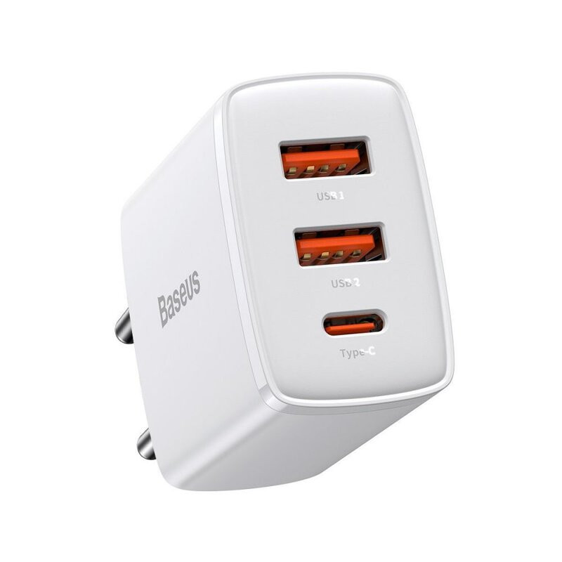 Baseus Compact gyorstöltő 2U+C 30W EU CCXJ-E02 Fehér