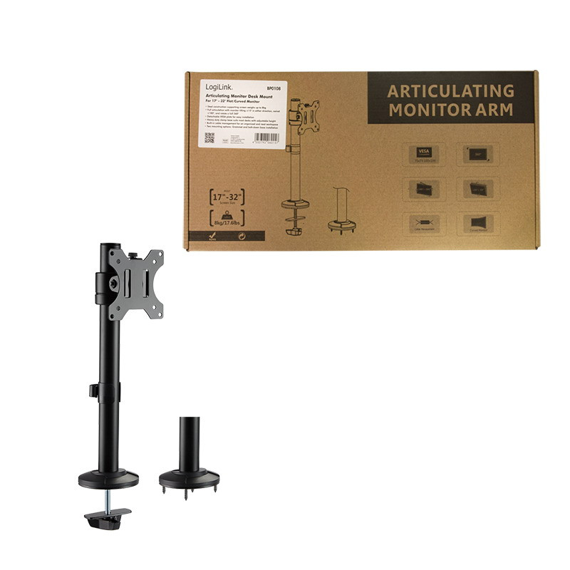 Logilink Monitortartó, 17-32", acél