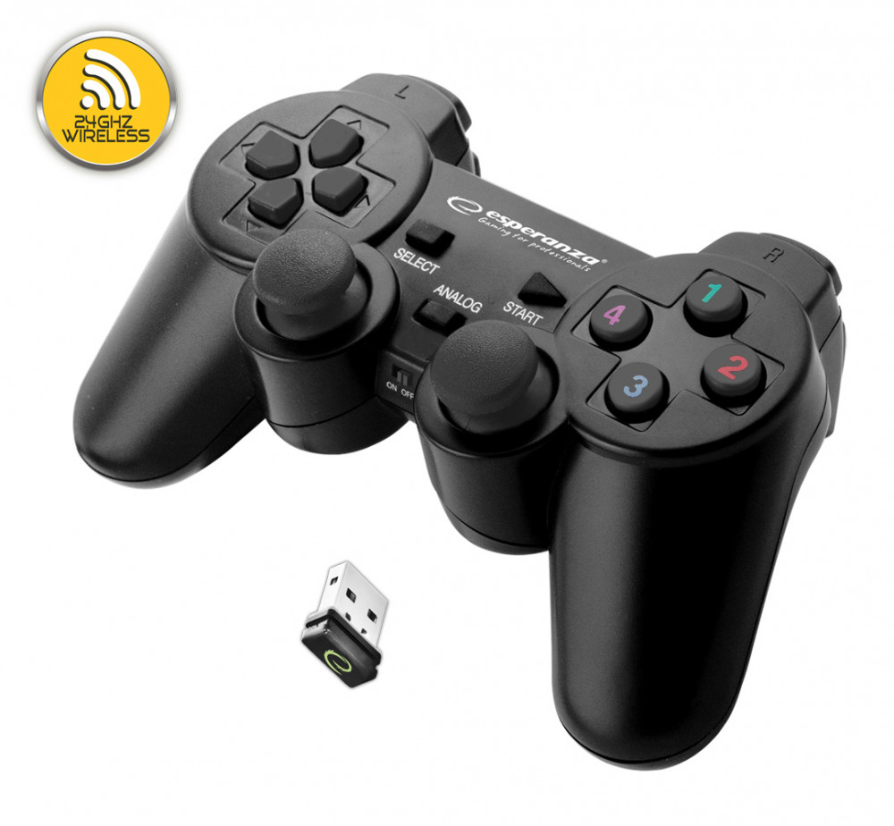 Esperanza Gladiator Wireless Gamepad PS3/PC fekete