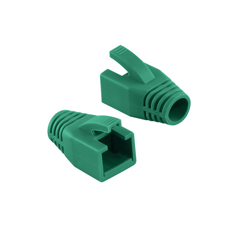 Logilink RJ45 feszültségmentesítő védőburkolat, 8 mm, zöld, 50 db