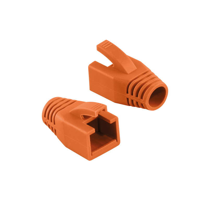 Logilink RJ45 feszültségmentesítő védőburkolat, 8 mm, narancssárga, 50 db