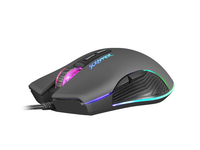 Fury SCRAPPER gamer optikai egér, 6400DPI, RGB háttérvilágítással