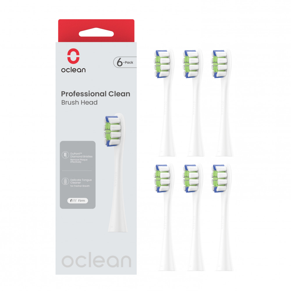 Oclean Professional clean fogkefe fej (6db) fehér