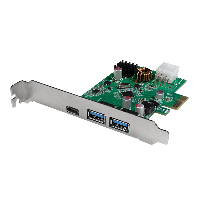 Logilink PCI Express kártya, USB 3.2 Gen1x1, 1x USB-C PD 3.0 és 2x USB 3.0