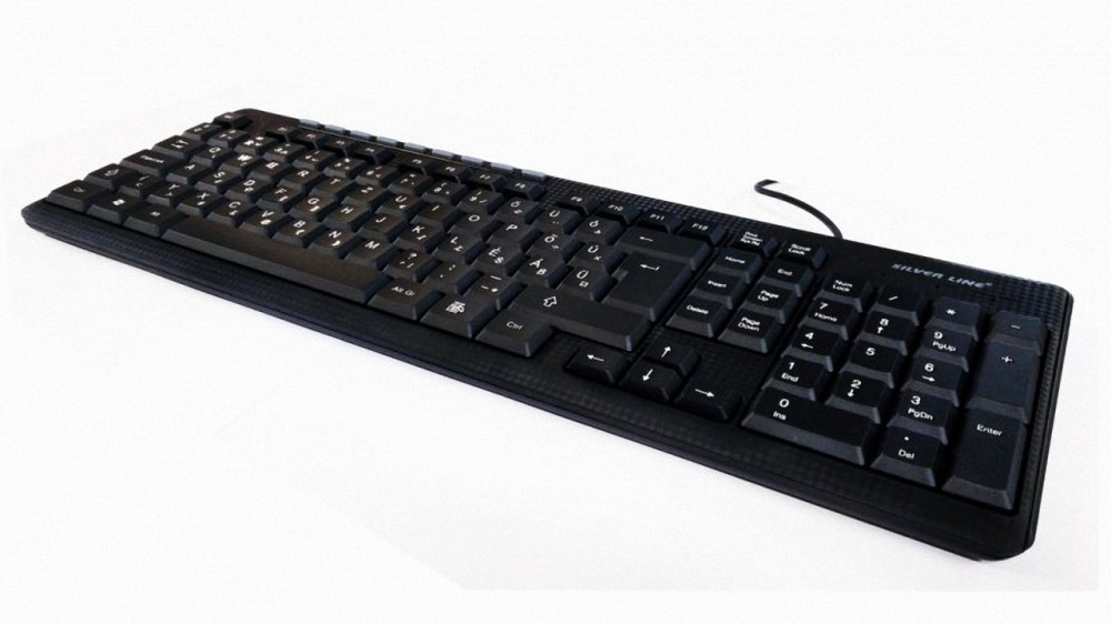 SilverLine KB-MM818 multimédiás billentyűzet fekete