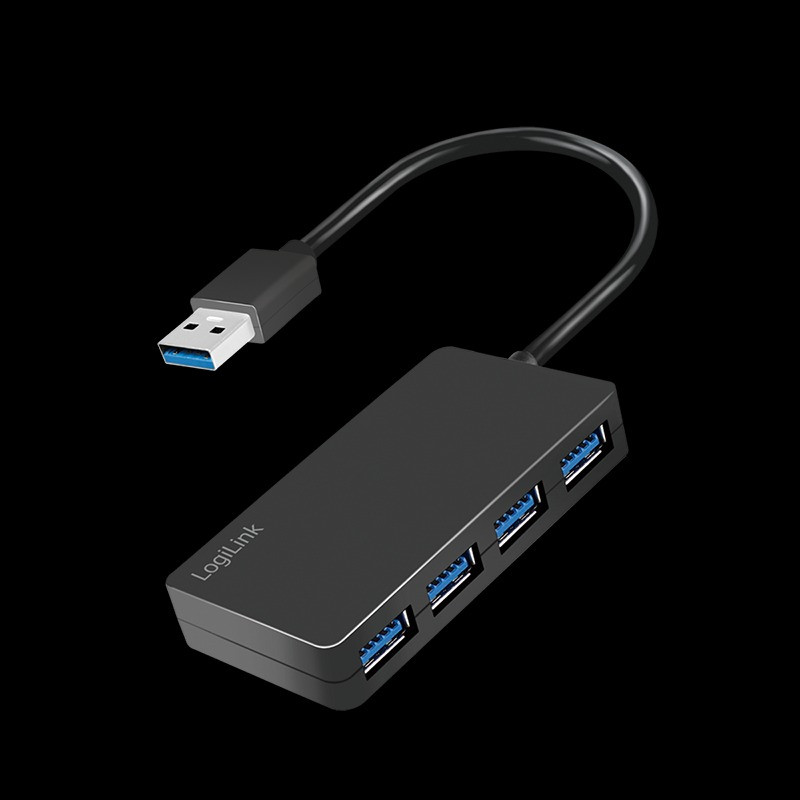 Logilink USB 3.2 Gen1, 4 portos hub, fekete