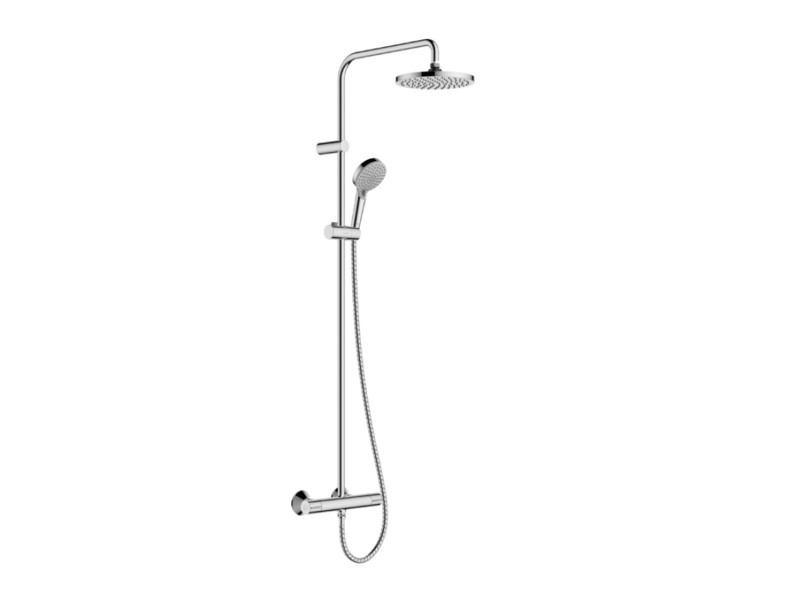 Hansgrohe Vernis Blend Showerpipe 200, 1 Jet, Ecosmart, Termosztáttal Króm