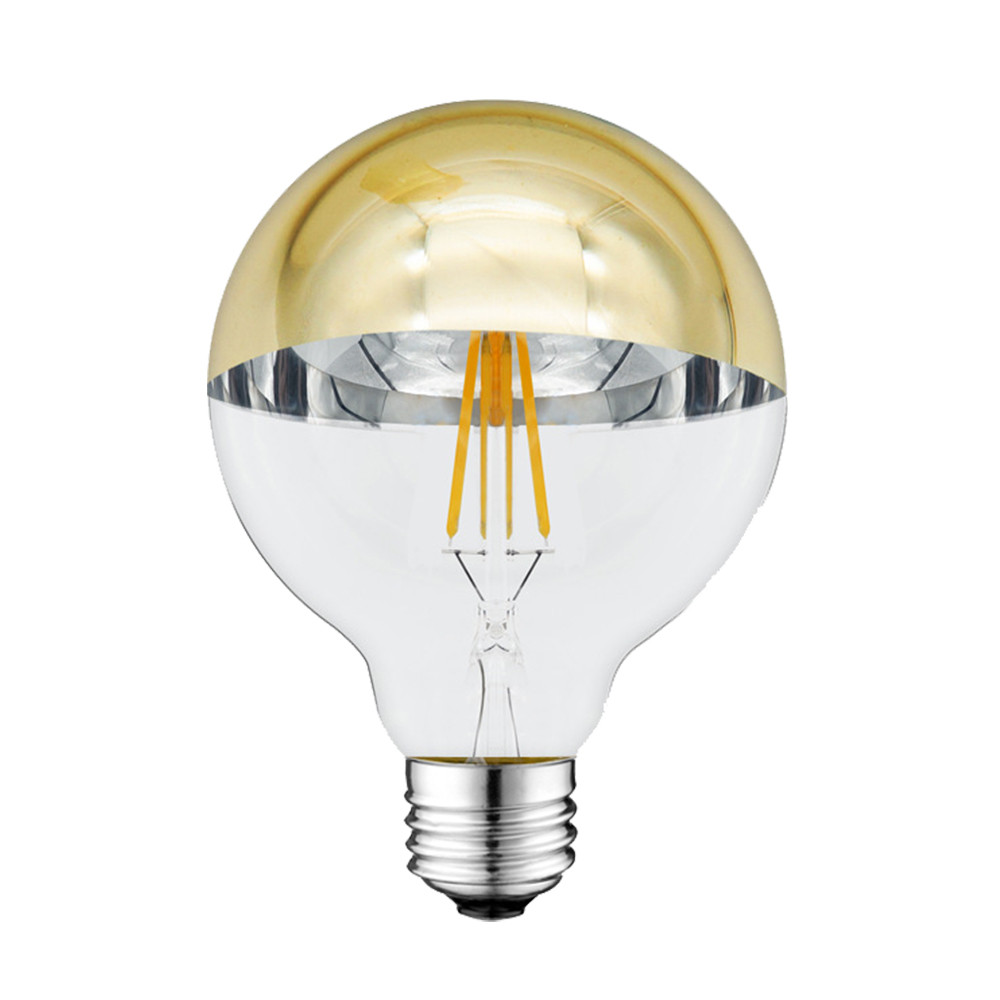 LED gömb(G95), E27, 7W, aranyozott üvegbúra, 2700K, 800LM, 230V