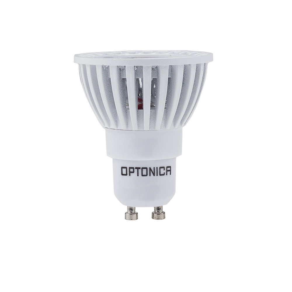 LED spot, GU10, 6W, 230V, COB,meleg fehér fény,50°, fehér