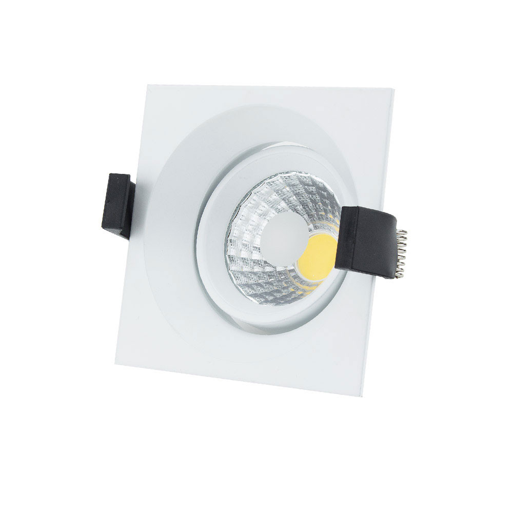 LED spotlámpa, 8W, COB, négyszögletes, billenthető, semleges fehér fény